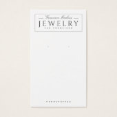 モダン白黒イヤリング表示カード (正面)