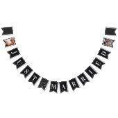 モダン白黒エレガントたった今結婚しました バンティングフラッグ (全)