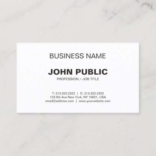 モダン白黒エレガントシンプルシッ企業のク 名刺 (裏面)