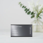 モダン白黒エレガントプロフェッショナルシックプレーン 名刺 (スタンド正面)