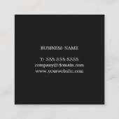 モダン白黒エレガント・ダンボール・コンサルタント スクエア名刺 (裏面)