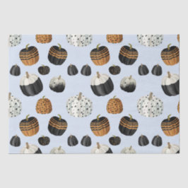 モダン白黒オレンジカボチャ 薄葉紙