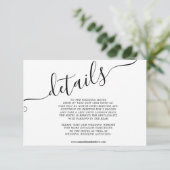 モダン白黒カジュアルタイポグラフィシック詳細 エンクロージャーカード (スタンド正面)