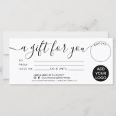 モダン白黒ギフトfor you証明書ロゴ (正面)