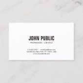 モダン白黒クエレガントリーンシックプロフェッショナル 名刺 (裏面)