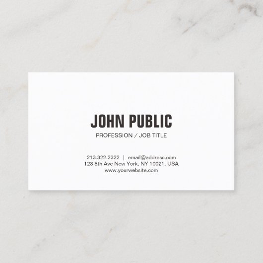 モダン白黒クエレガントリーンシックプロフェッショナル 名刺 (裏面)