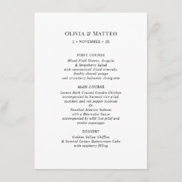 モダン白黒クラシック披露宴メニュー メニュー