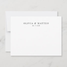 モダン白黒クラシック ノートカード