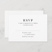 モダン白黒クラシックRSVPエンクロージャカード エンクロージャーカード (正面/裏面)