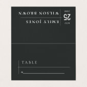 モダン白黒クラフトタイポグラフィ結婚ズ 名刺 (外部フラット)