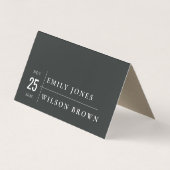 モダン白黒クラフトタイポグラフィ結婚ズ 名刺 (裏面)