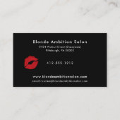 モダン白黒サロン紹介カード美しい 名刺 (裏面)