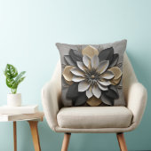 モダン白黒シルバーと金ゴールド クッション (椅子)