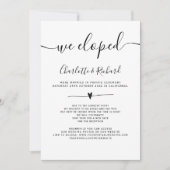 モダン白黒シンプルが飛び結婚出した 案内状 (正面)