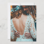 モダン白黒シンプルが飛び結婚出した 案内状 (裏面)