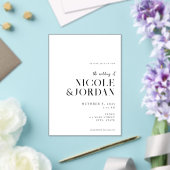 モダン白黒シンプルシック結婚ズ アクリル招待状 (インサイチュ (ウェディング))