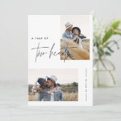 モダン白黒シンプル写結婚真 招待状 (スタンド正面)