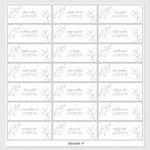 モダン白黒スクリプトボタニカルゲストアドレス