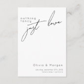 モダン白黒スクリプトQRコー結婚ド エンクロージャーカード (裏面)