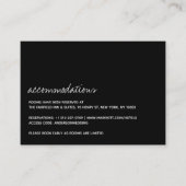 モダン白黒スクリプミニマルト結婚の エンクロージャーカード (正面)