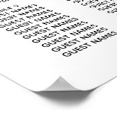 モダン白黒スクリプミニマルト結婚の ポスター (角)