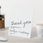 モダン白黒スクリプミニマルト結婚の 台座サイン (インサイチュ)