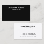 モダン白黒スタイリッシュミニマルテンプレートB&W 名刺 (正面/裏面)