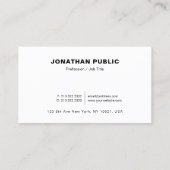 モダン白黒スタイリッシュミニマルテンプレートB&W 名刺 (裏面)