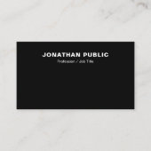 モダン白黒スタイリッシュミニマルテンプレートB&W 名刺 (正面)