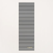 モダン白黒ストライプ金ゴールドモノグラムエクササイズ ヨガマット (正面)