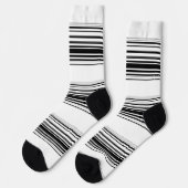 モダン白黒ストライプ ソックス (左)