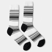モダン白黒ストライプ ソックス (右)