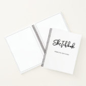 モダン白黒スパーソナライズされたケック名 ノートブック (内部)