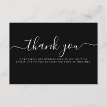 モダン白黒タイポグラフィ結婚の感謝