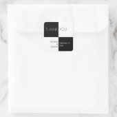 モダン白黒タイル スクエアシール (バッグ)