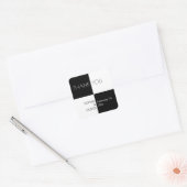 モダン白黒タイル スクエアシール (封筒)