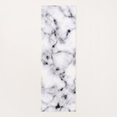 モダン白黒デザイナー大理石パターン ヨガマット (裏面)