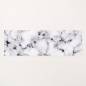 モダン白黒デザイナー大理石パターン ヨガマット (正面(横))