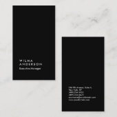 モダン白黒トレンディー印象的なプロフェッショナル 名刺 (正面/裏面)