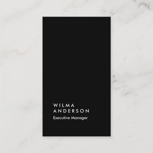 モダン白黒トレンディー印象的なプロフェッショナル 名刺 (正面)