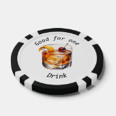 モダン白黒ドリンクトークン結婚のトランプのポーカーチップ ポーカーチップ (シングル)