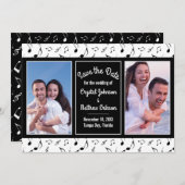 モダン白黒ノート写真の保存日付 (正面/裏面)