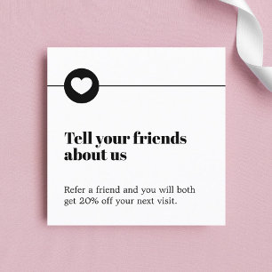 モダン白黒ハートサロン 紹介カード