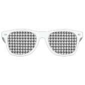 モダン白黒バッファローのチェック レトロサングラス (正面)