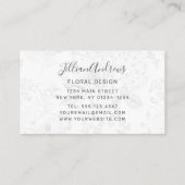 モダン白黒バラフローラデザインプロフェッショナル 名刺 (裏面)