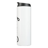 モダン白黒パーソナライズされたモノグラムと名前 タンブラー (回転右)