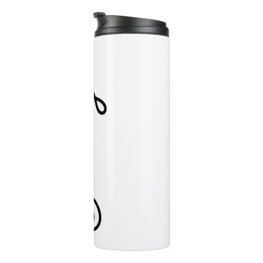 モダン白黒パーソナライズされたモノグラムと名前 タンブラー (回転右)