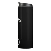 モダン白黒パーソナライズされたモノグラムと名前 タンブラー (回転右)