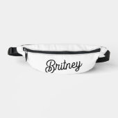モダン白黒パーソナライズされたモノグラムと名前 ファニーパック (正面)