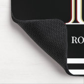 モダン白黒パーソナライズされたモノグラム名 マウスパッド (コーナー)